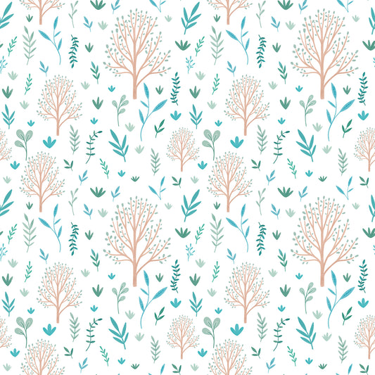Papel de Parede Sheepy Árvores da Floresta – cor verde