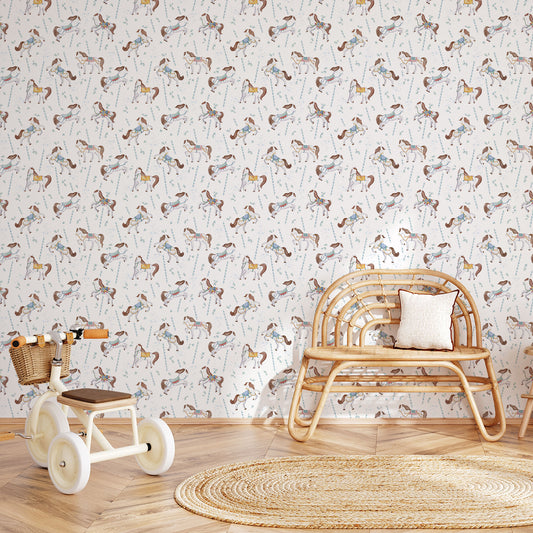 Sheepy Carousel Wallpaper