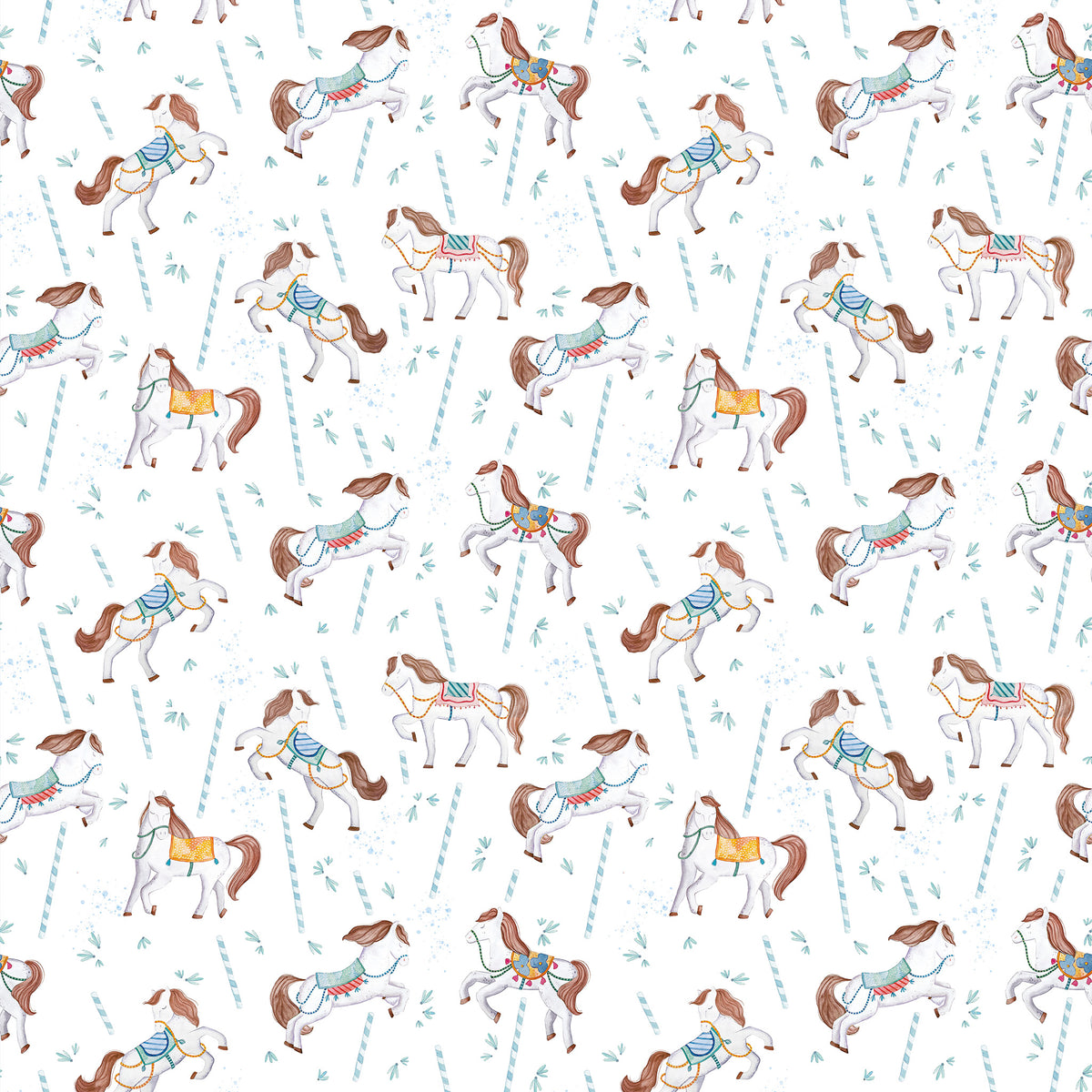 Sheepy Carousel Wallpaper – colorful