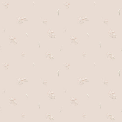Papel de Parede Sheepy Cogumelos – cor bege