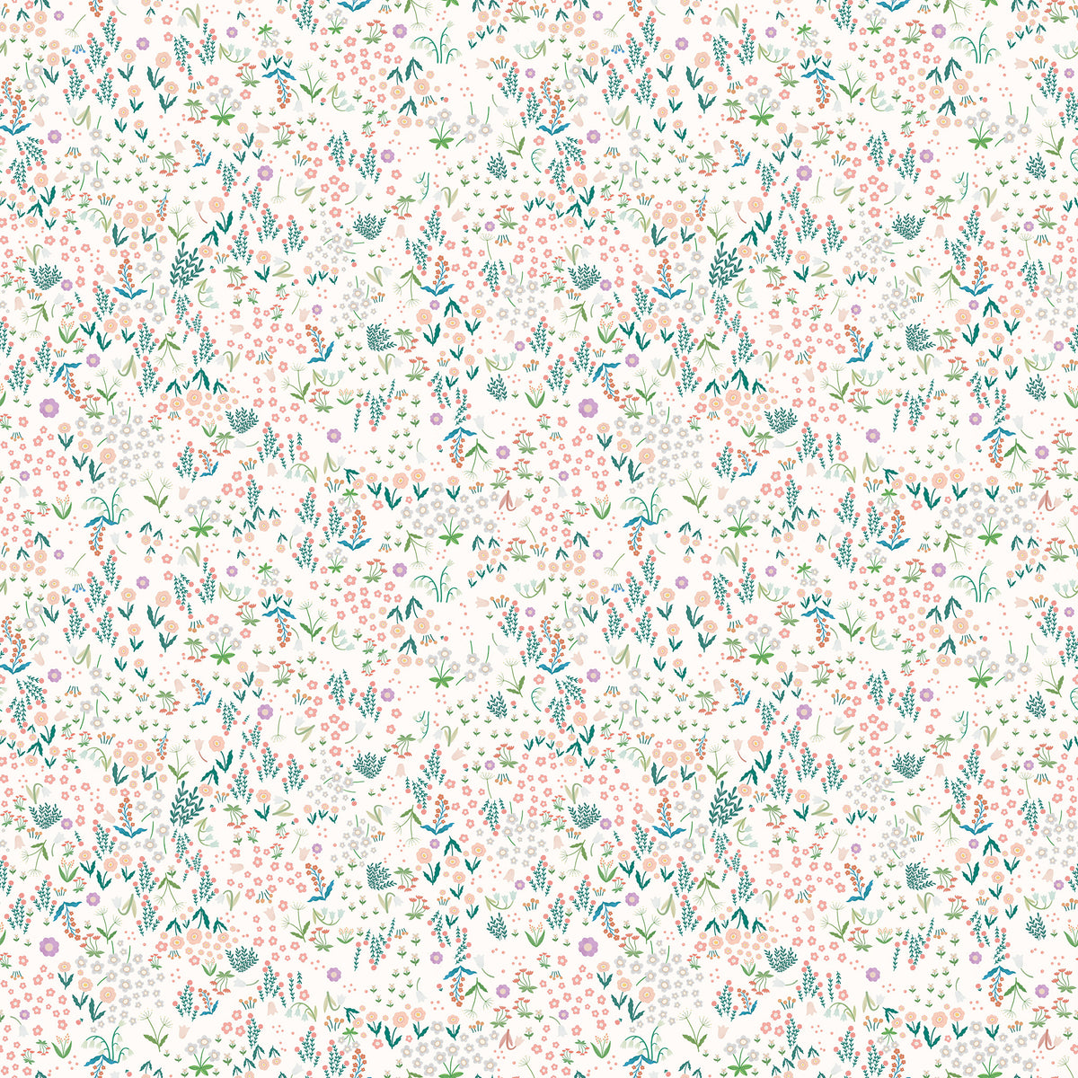 Sheepy Flora Wallpaper – colorful