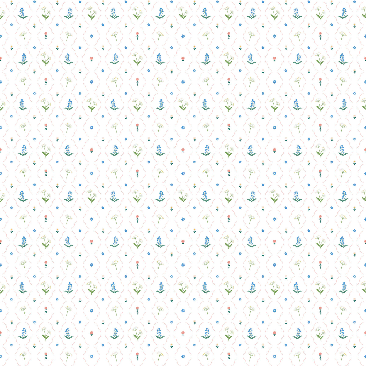 Sheepy Grandma’s Flowers Wallpaper – colorful