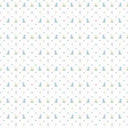 Sheepy Grandma’s Flowers Wallpaper – colorful