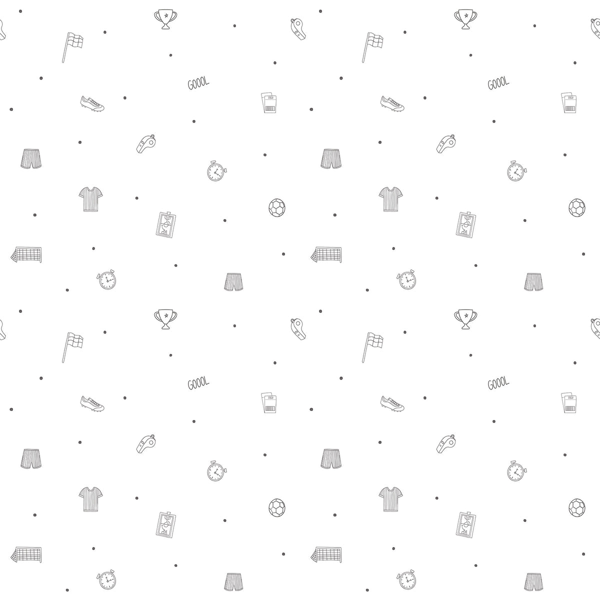 Papel de Parede Sheepy Futebol – cor preto