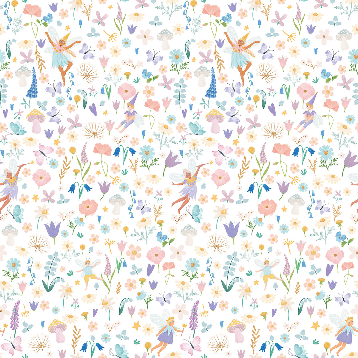 Sheepy Fairy Garden Wallpaper – colorful