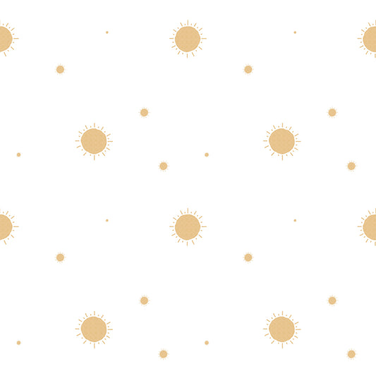 Papel de Parede Sheepy Sol – cor amarelo