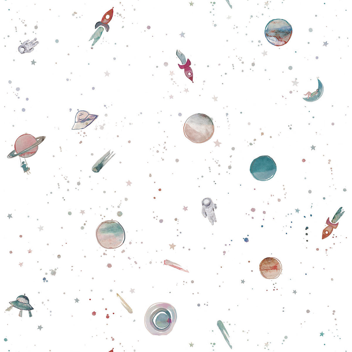 Papel de Parede Sheepy Universo – cor colorido