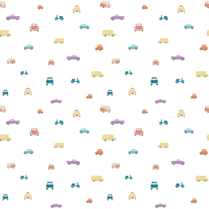Papel de Parede Sheepy Villa Carros – cor colorido