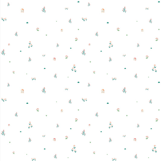 Sheepy Village Little Flowers Wallpaper – colorful