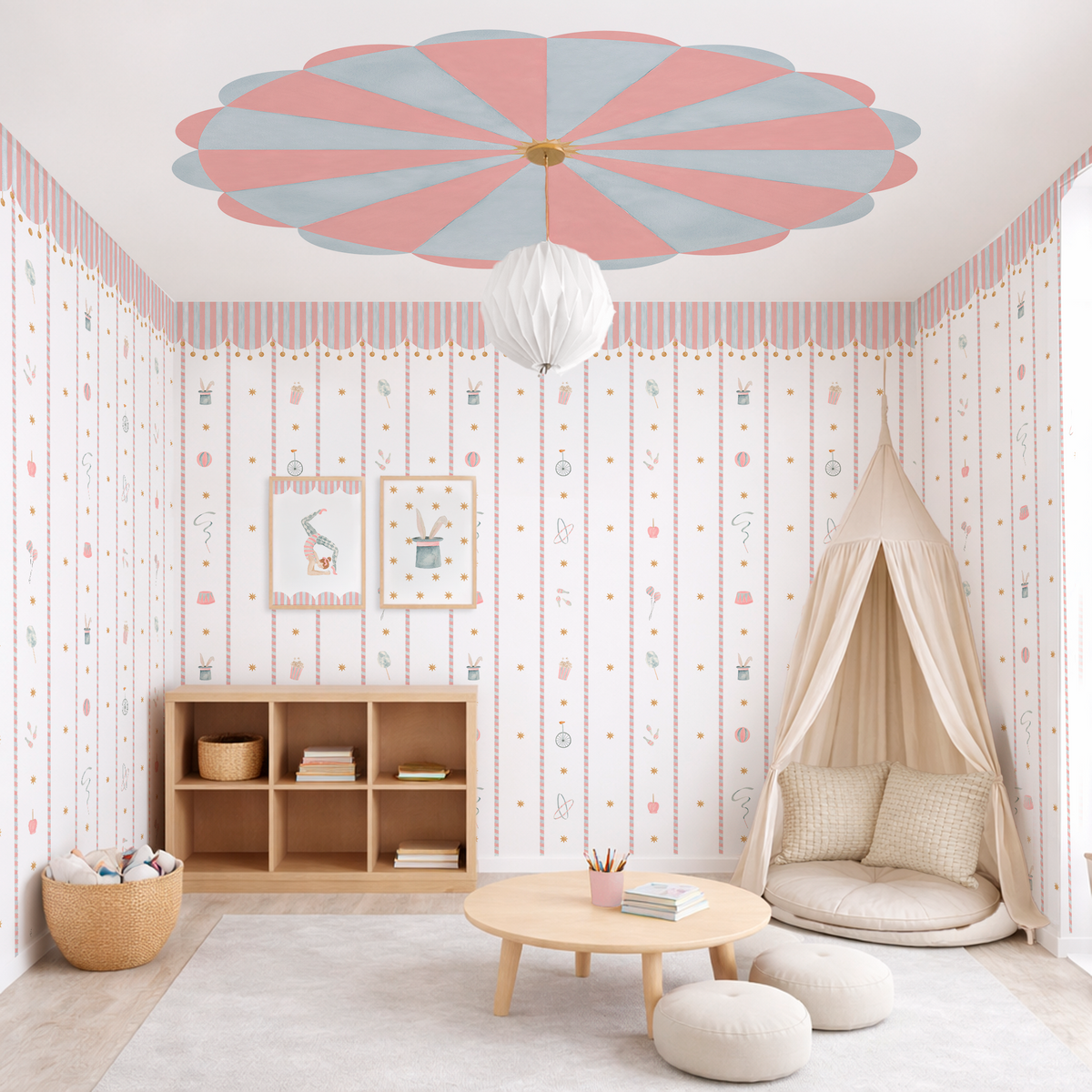 Circus Ceiling Mural – pink