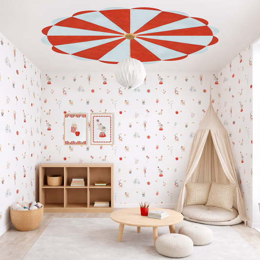 Circus Ceiling Mural – red