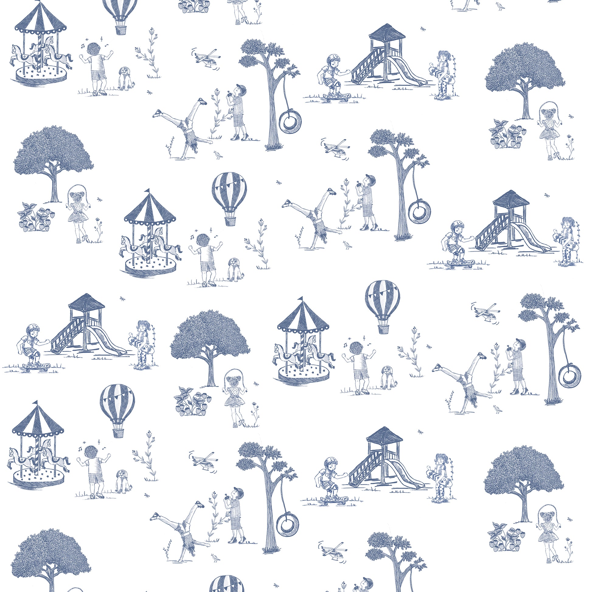 Papel de Parede Toile de Jouy
