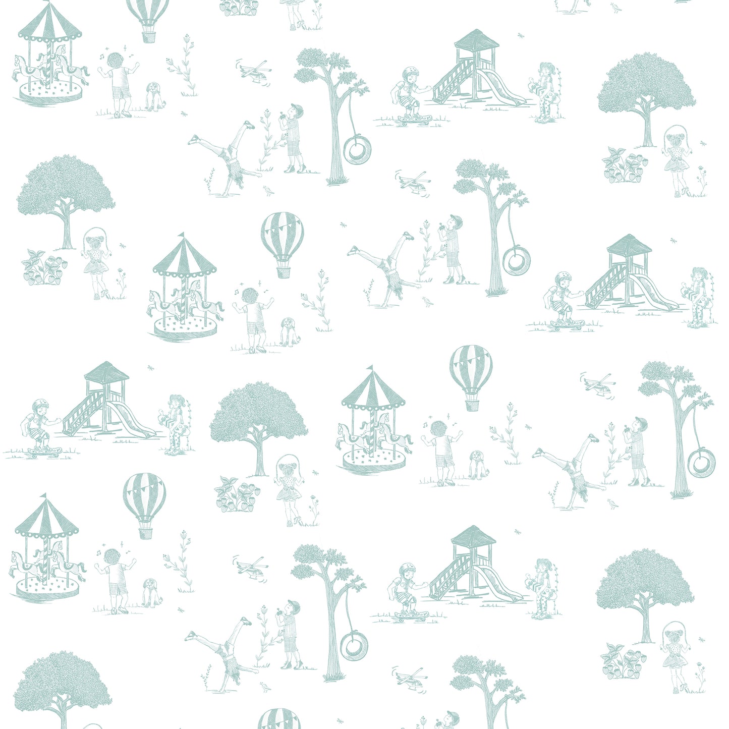 Papel de Parede Toile de Jouy