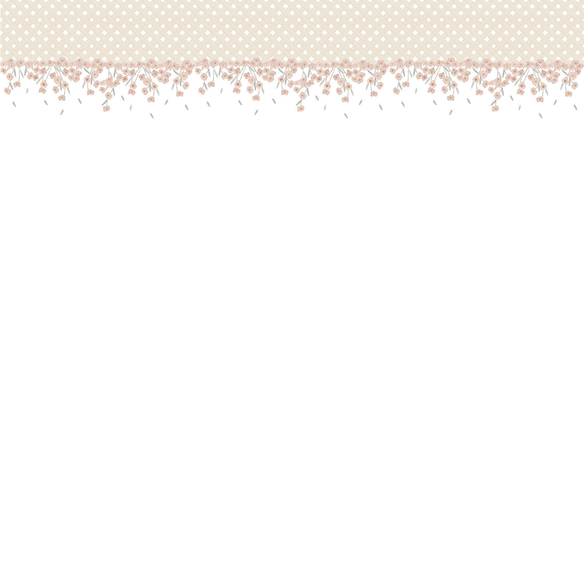 Edinburgh Trellis Ceiling Border Wallpaper – beige and pink