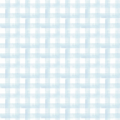 Watercolor Vichy Wallpaper – light blue