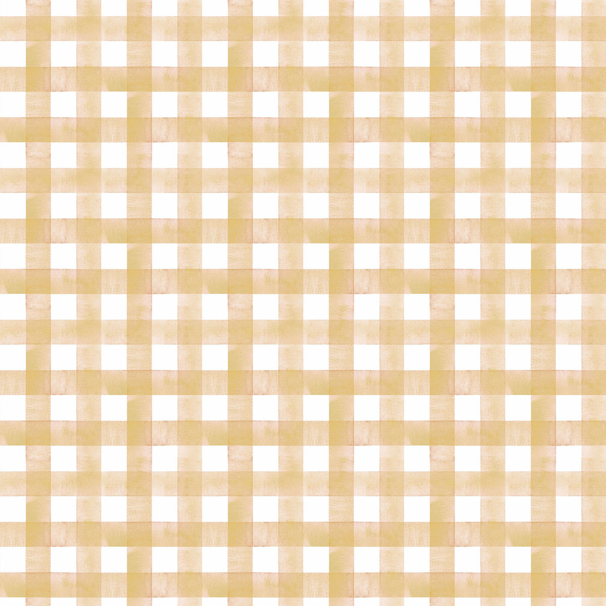 Watercolor Vichy Wallpaper – mustard