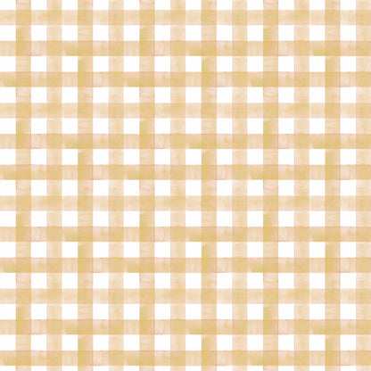 Watercolor Vichy Wallpaper – mustard