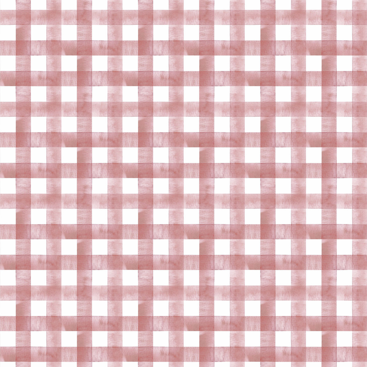 Watercolor Vichy Wallpaper – red