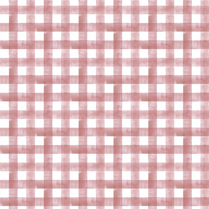Watercolor Vichy Wallpaper – red