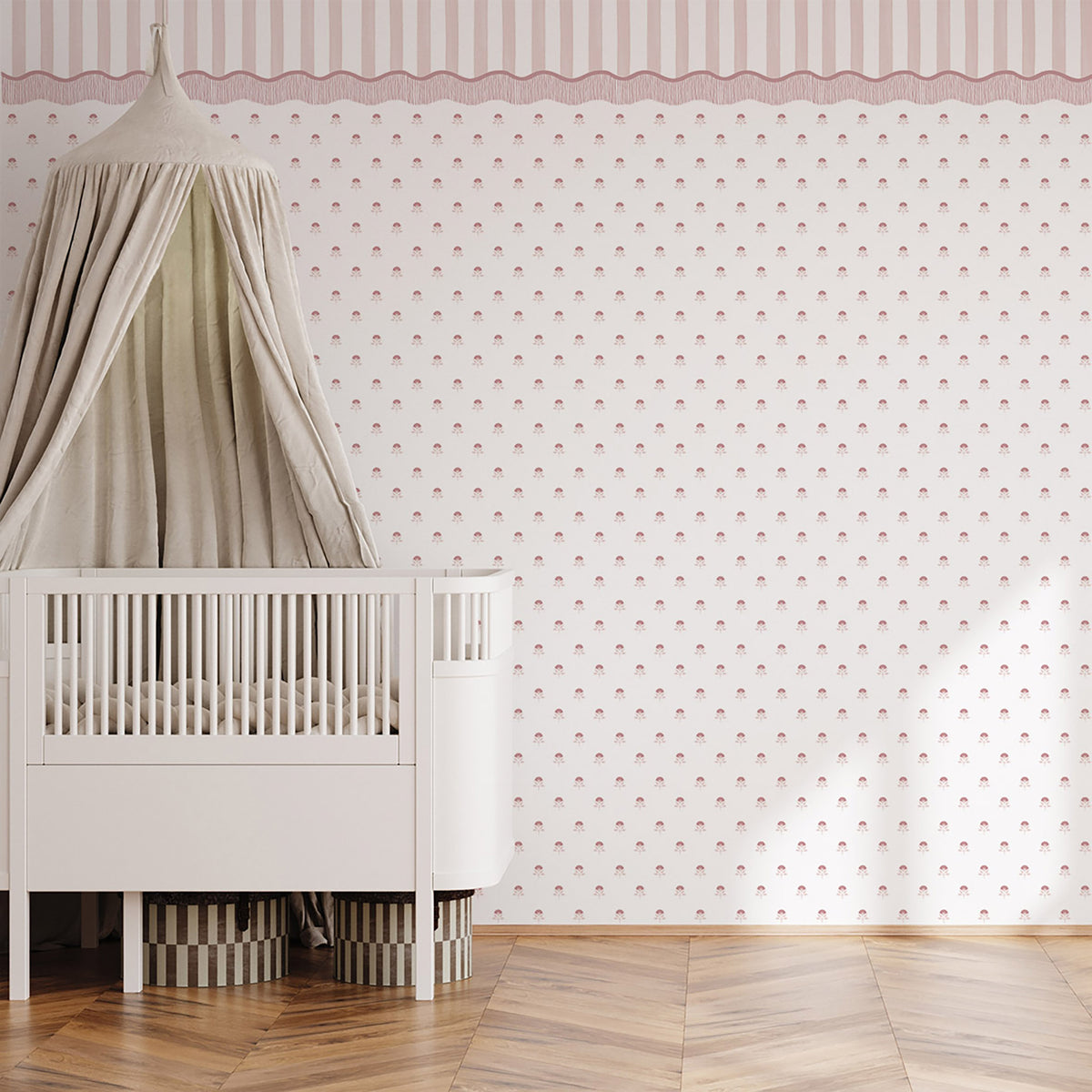 Victorian Mini Paris Wallpaper – pink