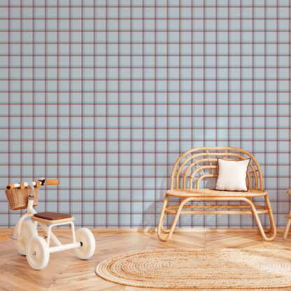 Double Check Wallpaper – light blue