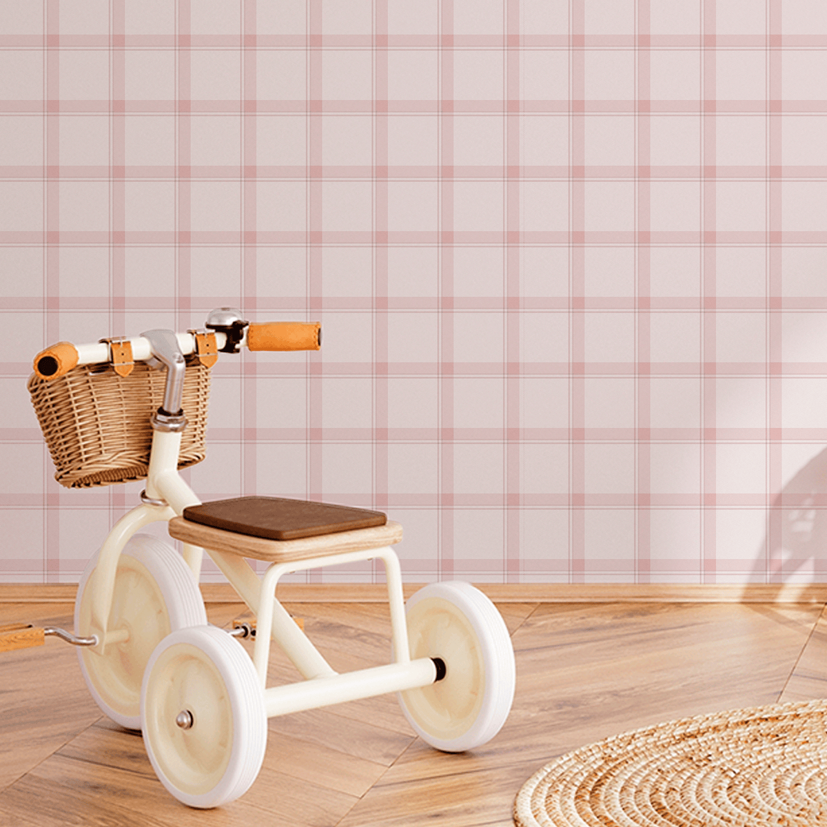 Double Check Pastel Wallpaper – pink