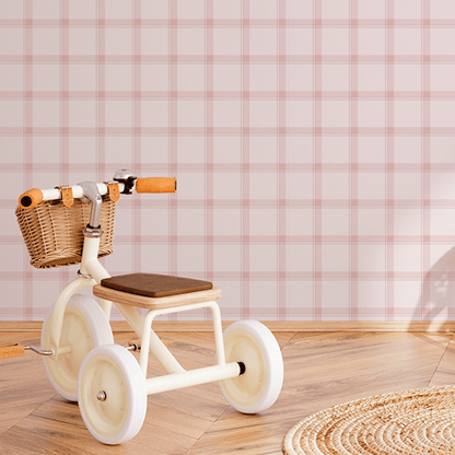 Double Check Pastel Wallpaper – pink