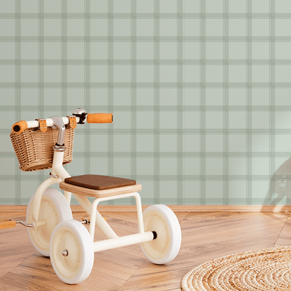 Double Check Pastel Wallpaper – green