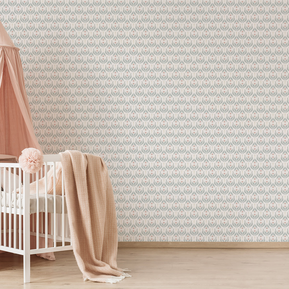 Retro Mini Wallpaper – green and pink